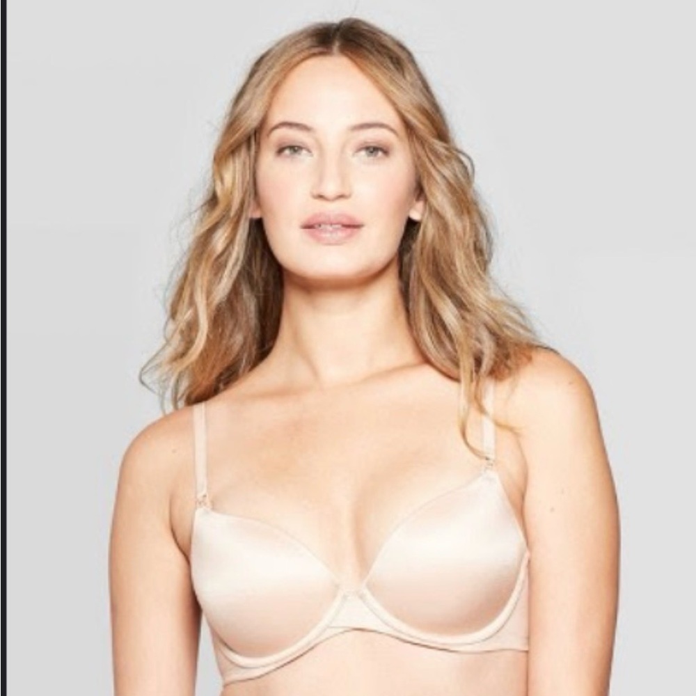 Auden Nursing Full Coverage Underwire T-Shirt Bra  Pearl Tan